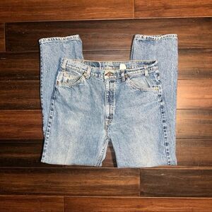 Vintage Wash Levi’s 505 Jeans: Orange Tab